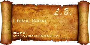 Linkes Barna névjegykártya